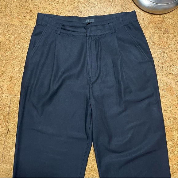 COS Men’s Black Cotton Lyocell Trouser Pants Sz 32R/48 EU - Picture 4 of 15